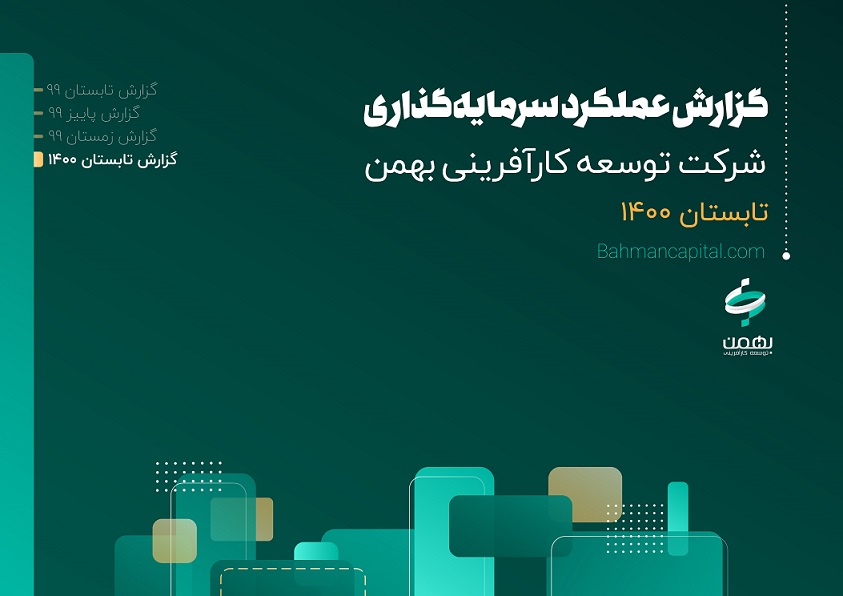 گزارش عملکرد سالانه سرمایه گذاری شرکت توسعه کارآفرینی بهمن (خرداد99-شهریور 1400)