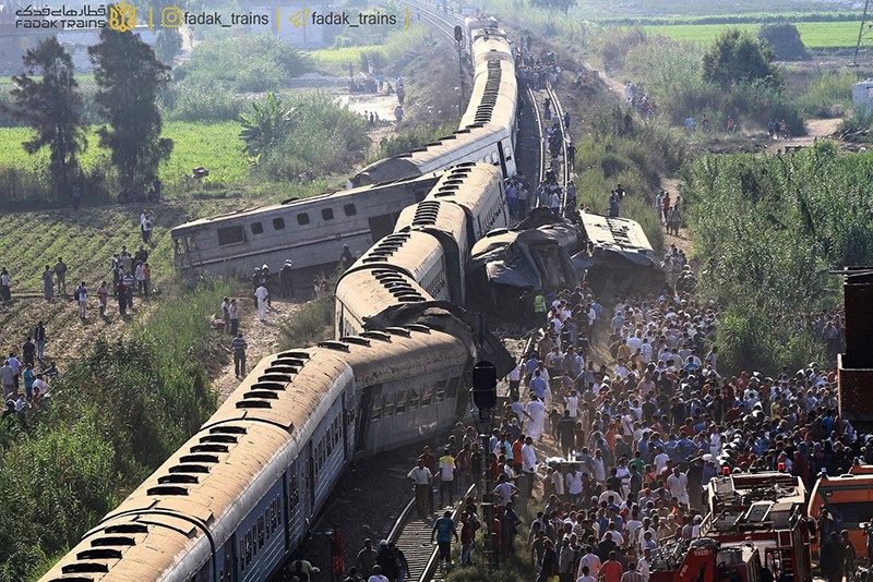 حادثه برخورد قطارهای مسافربری در ایستگاه هفت خوان 