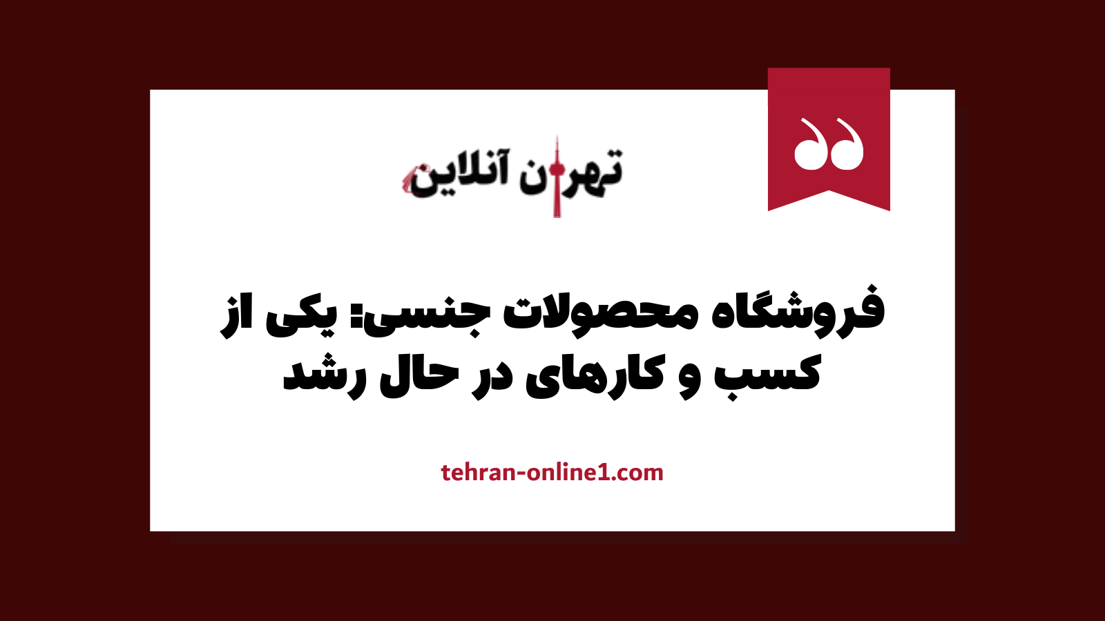 فروشگاه محصولات جنسی: یکی از کسب و کارهای در حال رشد