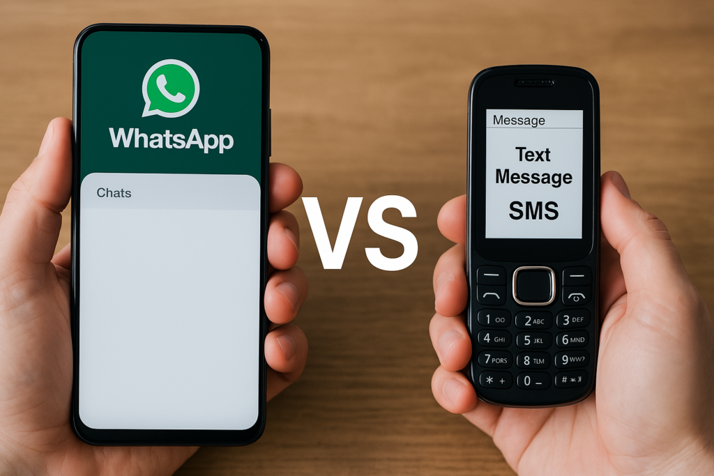 SMS یا ارسال پیام واتساپ 
